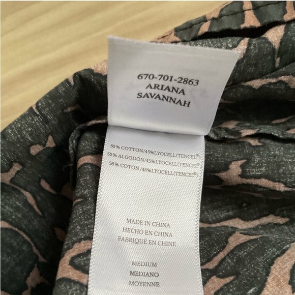 Anthropologie Rails Ariana Leopard Savannah Ruffle Blouse Size Medium. MRSP $188 - Picture 4 of 8